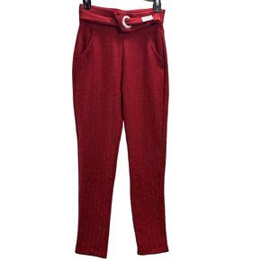 Unbranded Women Slimming Skinny Pants Size S Color Red